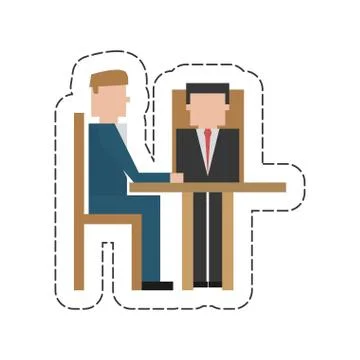 Work meeting icon image Illustrazione stock