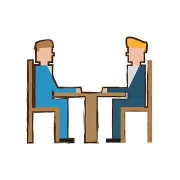 Work meeting icon image 库存插图
