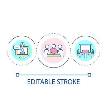 Work meeting loop concept icon イラスト素材