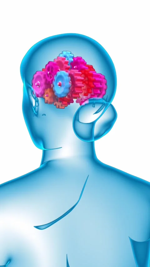 Work of a mentally healthy human brain Stock Footage 310323837