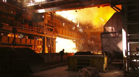 Work metallurgical plant Stock Footage 54767922