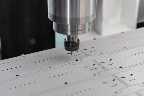 Work of the milling cnc machine. Stock Photos