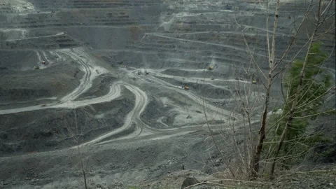 The work of the mining quarry Stock Footage 218988530