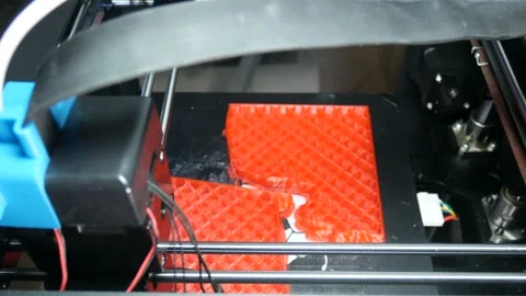 Work of a modern 3d printer on a new figure Stock Footage 89659234