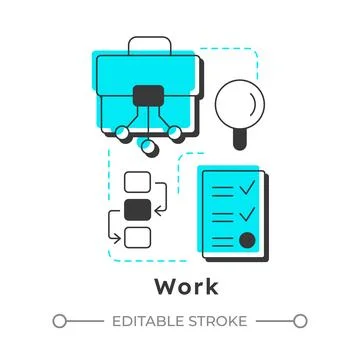 Work modern linear concept icon イラスト素材