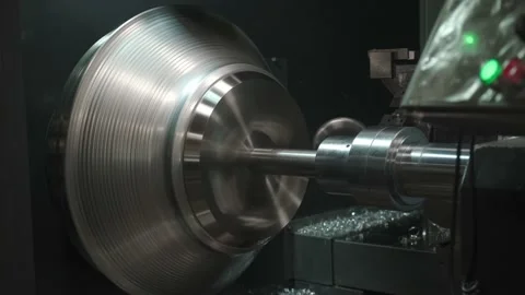 Work in a modern metal processing plant: drilling, metal shavings. Stock Footage 141986224
