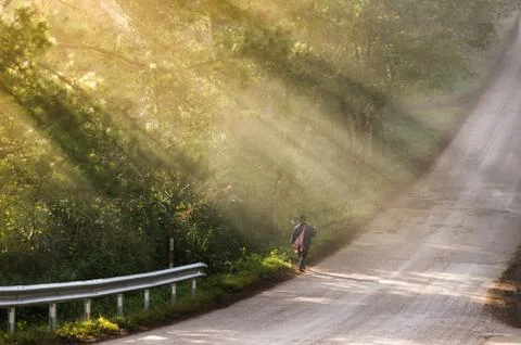 To work in the morning. Foto stock