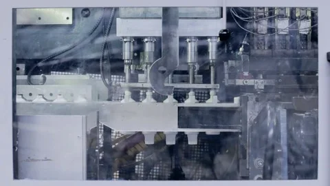 Work of moving steel machine tool Stock Footage 75780653