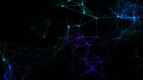 The work of neurons. Depth of field. Rotation of the camera. Ripple of colored Stock Footage 95810865