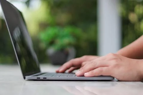 Work on notebook Stock Photos