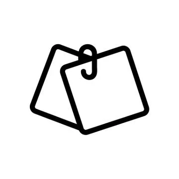 Work notes icon vector. Isolated contour symbol illustration Illustrazione stock