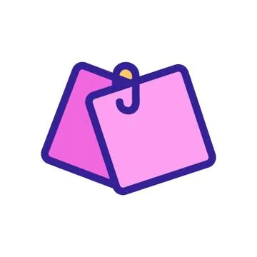 Work notes icon vector. Isolated contour symbol illustration Stock Illustration