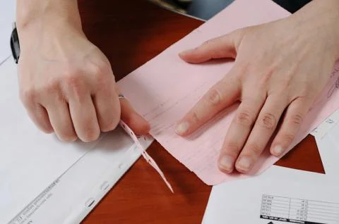 Work with official papers Stock Photos