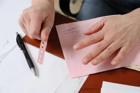 Work with official papers Stock Photos