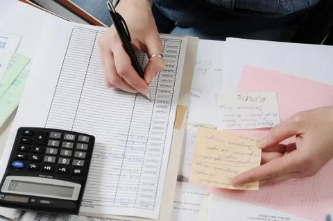 Work with official papers Stock Photos