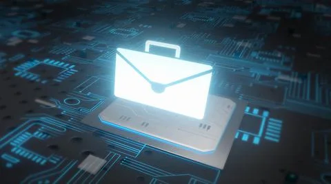 Work online concept background 3D Illustration Stock-Illustration