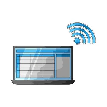 Work online illustration Stock Illustration