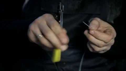 Work with optical fiber. Stock Footage 73820207