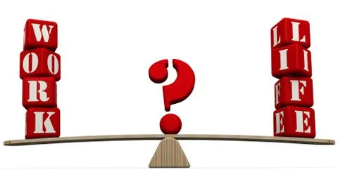 Work or life. The problem of choice Illustrazione stock