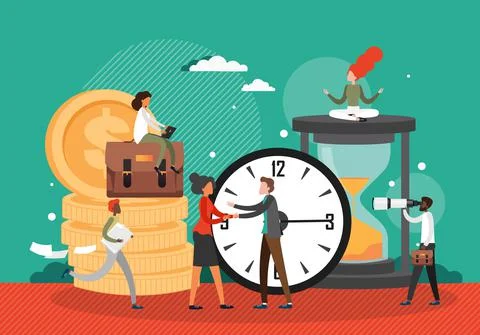 Work organization and priority tasks, time management, vector illustration イラスト素材