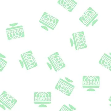 Work organization glyph vector seamless pattern 스톡 일러스트