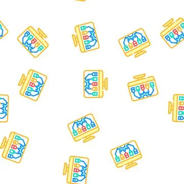 Work organization vector seamless pattern Stock Illustration