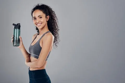 Work out hydrate and feel great Stock Photos