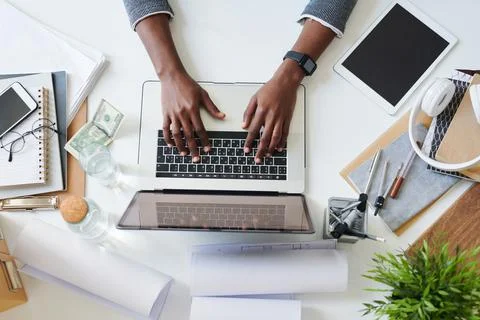 Work over business project Stock Photos