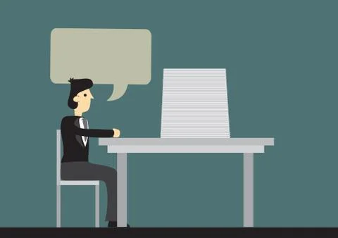 Work Overload Cartoon Vector Illustration Stock Illustration