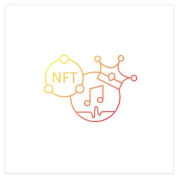 Work ownership gradient icon Stock Illustration