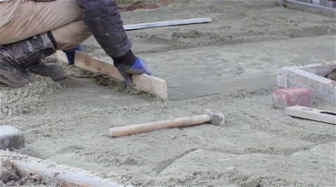 Work of paving Builder Video stock 50072240