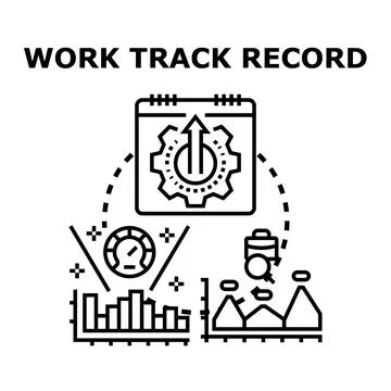 Work performance tracking record business analytics concept Stock Illustration