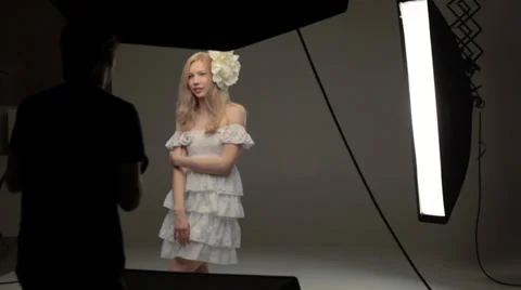 Work in photo studio Stock Footage 32283286