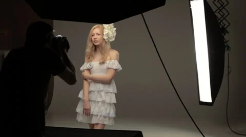 Work in photo studio Stock Footage 32283363