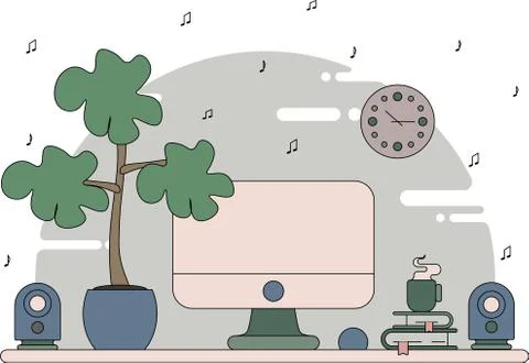 Work place 2 库存插图