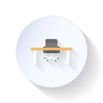 Work place flat icon Stock Illustration