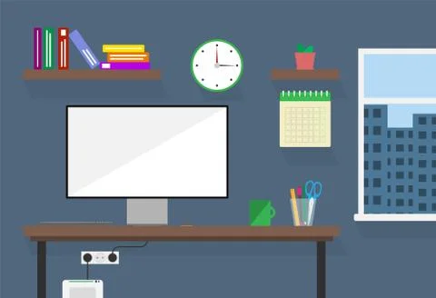 Work Place Stockillustratie