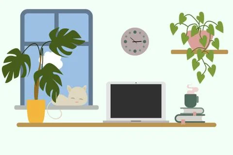 Work place 库存插图