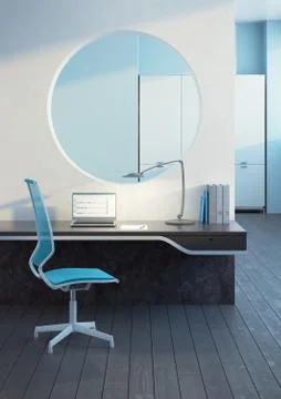 Work place in the modern office Stock-Illustration