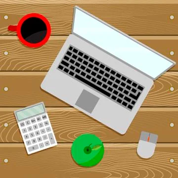 Work place table top Stock Illustration