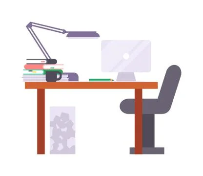 Work place vector illustration Illustrazione stock