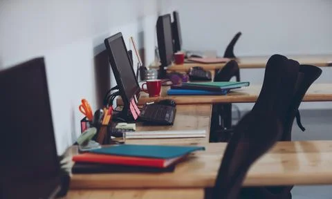 Work Places with Computers Foto stock