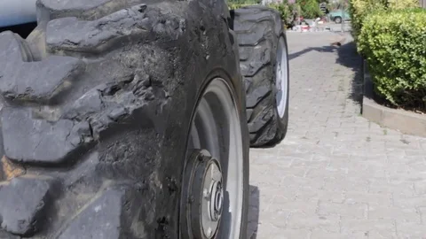 Work platform elevation. tires Stock Footage 80811196