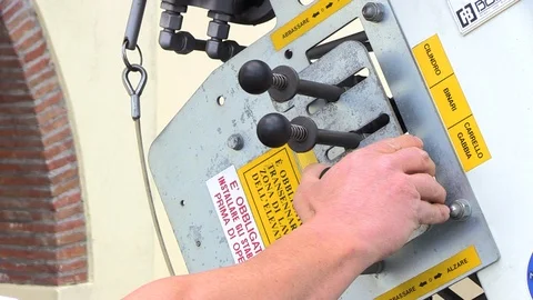 Work platform lifting handle Stock Footage 92498385