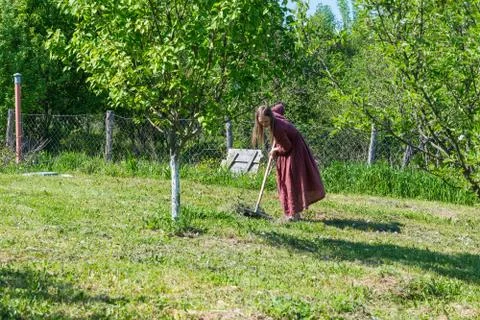 Work on the plot of land Stock Photos