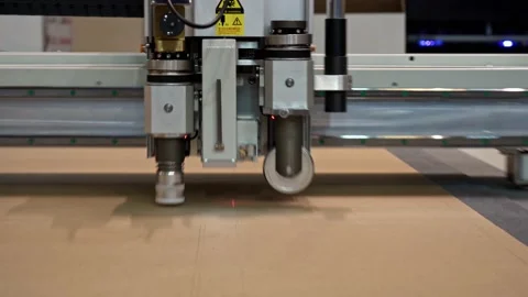 Work of the plotter for  cutting of various materials Stock Footage 164181069