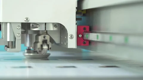 Work of the plotter for cutting of various materials Stock Footage 169798521