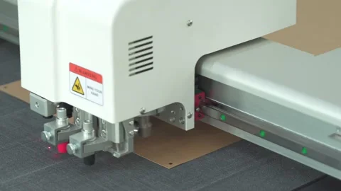 Work of the plotter for cutting of various materials Stock Footage 169798527