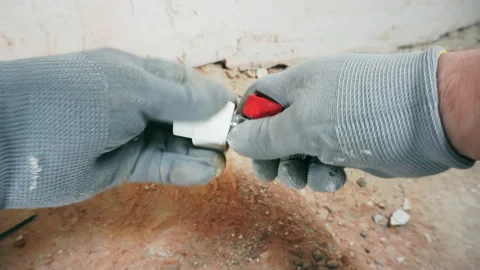 The work of a plumber in close-up. Stock Footage 263761091