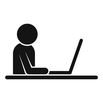 Work position icon simple vector. Workplace sit Stock Illustration